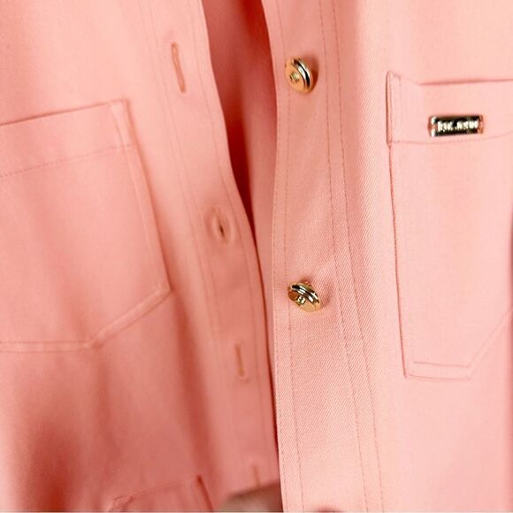 St. John Sport Coral Button Down Jacket Coat Medium - Picture 6 of 7